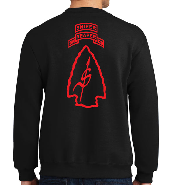 Sniper Lethal Gear Black Unisex PT Sweatshirt. This sweatshirt IS Approved for PT