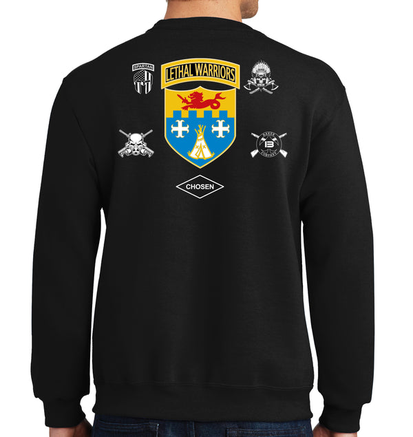 Brigade Lethal Gear Black Unisex PT Sweatshirt. This sweatshirt IS Approved for PT