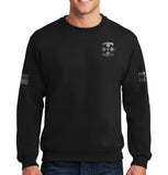 Black on Black Unisex Sweatshirt. This shirt IS approved for PT.