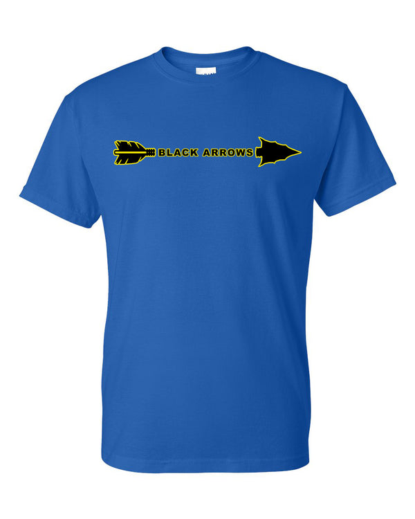 Black Arrow Design, In Different Colors 50-50 Blend Unisex Short Sleeve Shirt