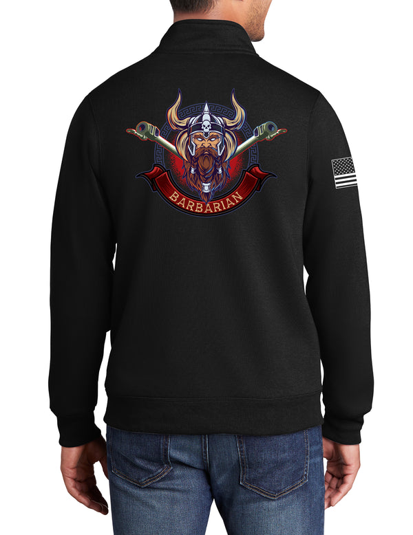 Barbarian Cadet Collar Full Zip Sweatshirt. This sweatshirt is NOT approved for PT.