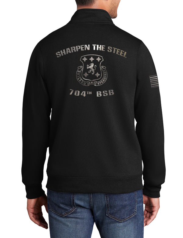 Black on Black Cadet Collar Full Zip Sweatshirt. This sweatshirt is NOT approved for PT.