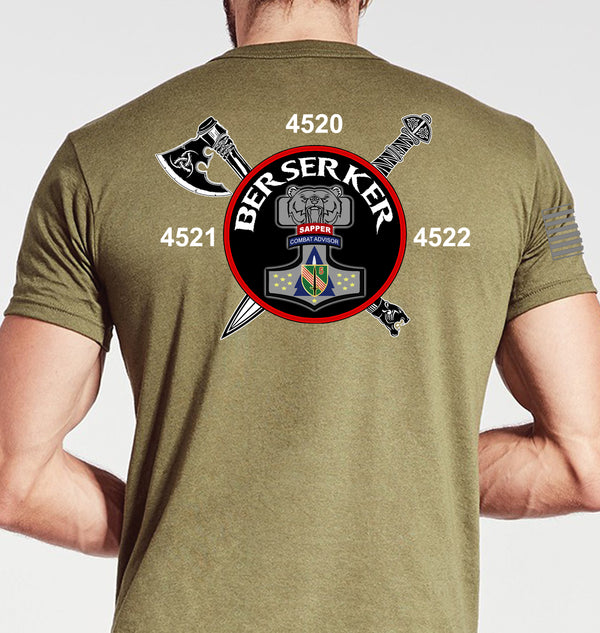 Berserker Coyote Tan Unisex Shirt. This shirt is NOT approved for PT