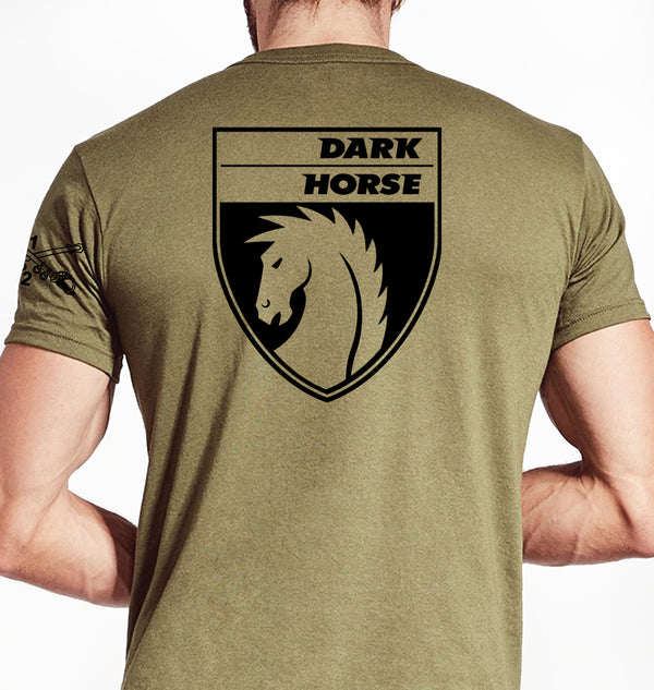 Darkhorse Coyote Tan Unisex Shirt (Black Design). This shirt is NOT approved for PT