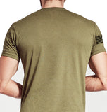 4 ID Coyote Tan 50-50 Blend T-Shirt. This shirt is NOT approved for PT