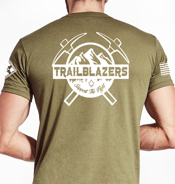 Trailblazers Coyote Tan Unisex Shirt White Design. This shirt is NOT approved for PT