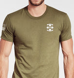 Coyote Tan Unisex Shirt (White Design). This shirt is NOT approved for PT