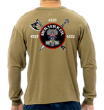 Berserker Tan Long Sleeve 50-50 Blend Unisex Shirt (Black Design). This shirt is NOT approved for PT