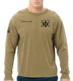 Tan Long Sleeve 50-50 Blend Unisex Shirt (Black Design). This shirt is NOT approved for PT