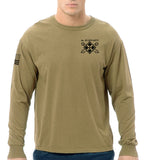 Tan Long Sleeve 50-50 Blend Unisex Shirt (Black Design). This shirt is NOT approved for PT