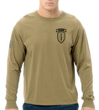 Berserker Tan Long Sleeve 50-50 Blend Unisex Shirt (Black Design). This shirt is NOT approved for PT