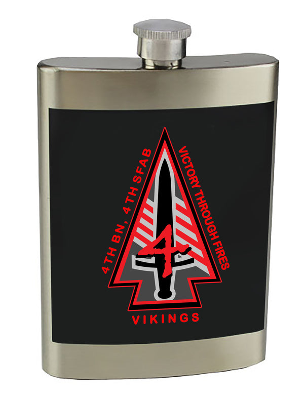 8 oz. Stainless Steel Flask with screw on lid.