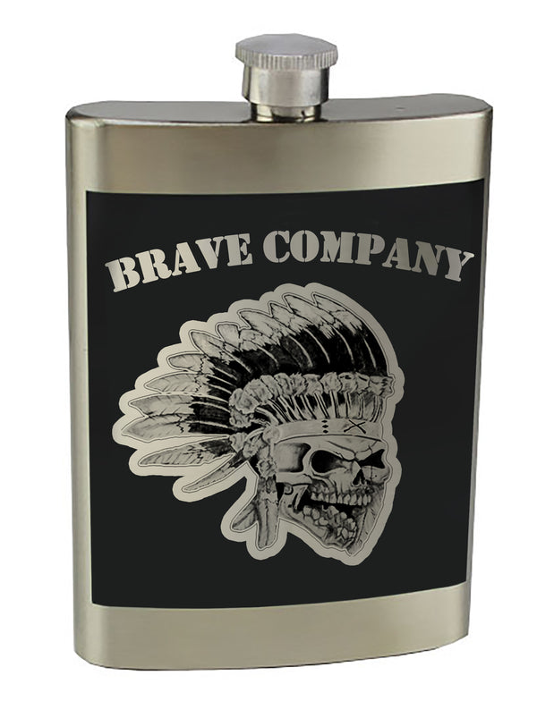 B Co 8 oz. Stainless Steel Flask with screw on lid.