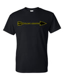 Black Arrow Design, In Different Colors 50-50 Blend Unisex Short Sleeve Shirt