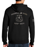 Black on Black Full Zipper Hoodie Sweatshirt. This sweatshirt is NOT approved for PT.