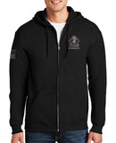 Black on Black Full Zipper Hoodie Sweatshirt. This sweatshirt is NOT approved for PT.