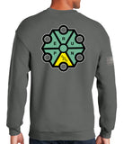 50-50 Blend Grey Crewneck Unisex Sweatshirt. This shirt IS approved for PT.