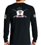 Alpha Battery Long Sleeve 50-50 Blend Unisex Shirt. This shirt IS approved for PT