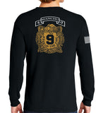 Metalic Long Sleeve 50-50 Blend Unisex Shirt. This shirt IS approved for PT