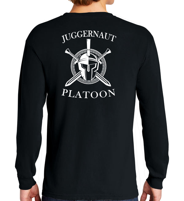 Juggernaut Lethal Gear Long Sleeve 50-50 Blend Unisex Shirt. This shirt IS approved for PT