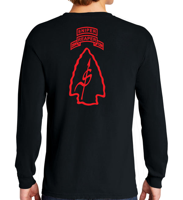 Sniper Lethal Gear Long Sleeve 50-50 Blend Unisex Shirt. This shirt IS approved for PT