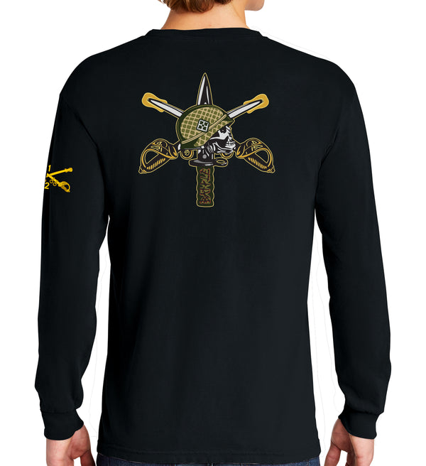 B Company Long Sleeve 50-50 Blend Unisex Shirt. This shirt IS approved for PT