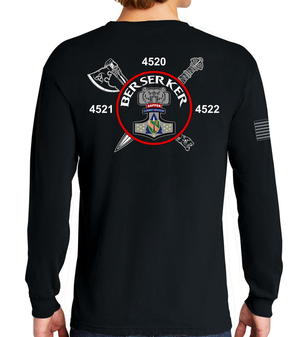 Berserker Long Sleeve 50-50 Blend Unisex Shirt. This shirt IS approved for PT