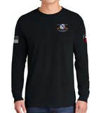 Warhawg Black 50-50 Blend Unisex Long Sleeve PT Shirt. This is approved for PT.