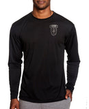 Black on Black Long Sleeve Performance Unisex Shirt. This shirt IS approved for PT