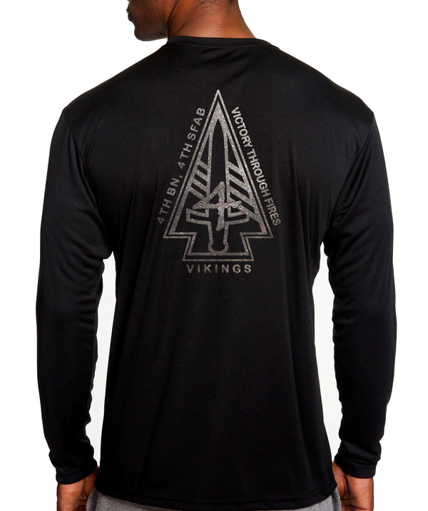 Black on Black Long Sleeve Performance Unisex Shirt. This shirt IS approved for PT