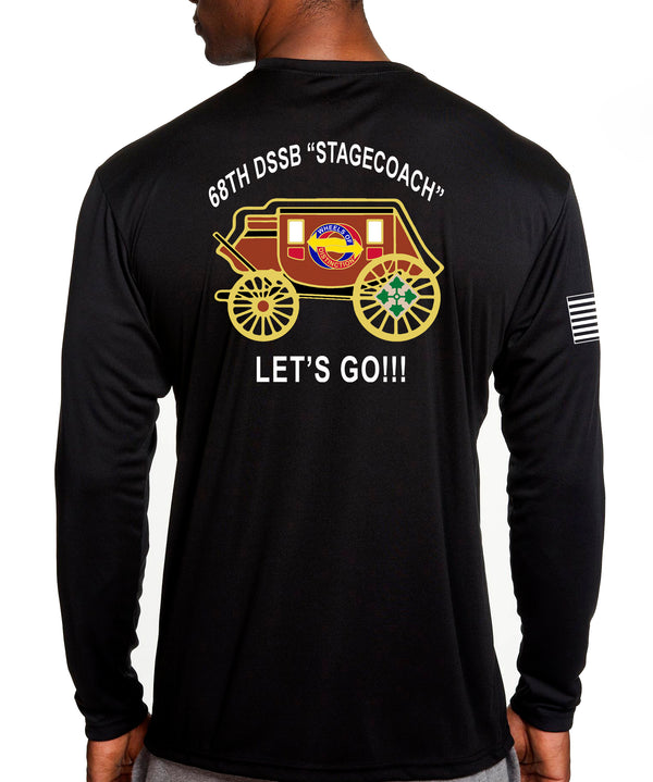 Stagecoach Long Sleeve Performance Color Design Unisex Shirt. This shirt IS approved for PT