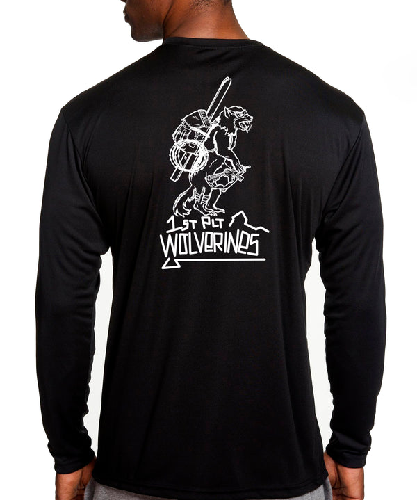 Long Sleeve Performance PT Shirt (White Design). This shirt IS approved for PT.