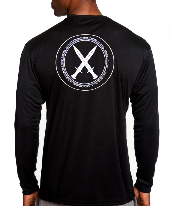 Daggers Lethal Gear Long Sleeve Performance Unisex Shirt. This shirt IS approved for PT