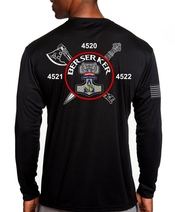 Berserker Long Sleeve Performance PT Shirt. This shirt IS approved for PT.