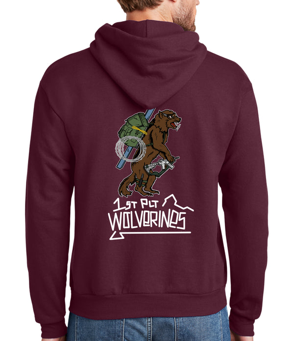 Maroon Hoodie Sweatshirt (Color Design). This sweatshirt is NOT approved for PT.