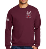 50-50 Blend Maroon Crewneck Unisex Sweatshirt. This shirt IS approved for PT.