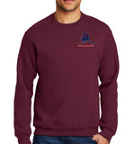 50-50 Blend Maroon Crewneck Unisex Sweatshirt (Color Design). This shirt IS approved for PT.