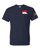 Navy 50-50 Blend Black Unisex PT Short Sleeve Shirt. NOT Approved for PT