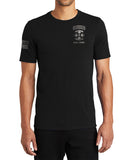 Bayonet Co Performance Black on Black Unisex t-shirt. (Feels like a Reg T-Shirt). This shirt IS approved for PT