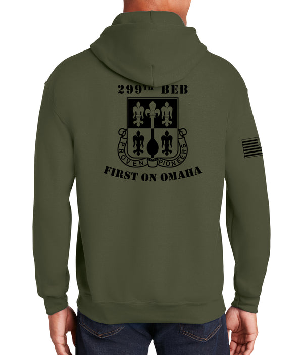 OD Green Unisex Hoodie Sweatshirt (Black Design). This sweatshirt is NOT approved for PT.