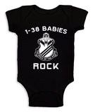 Black Baby Body Suite. Comes in Different Design Colors.