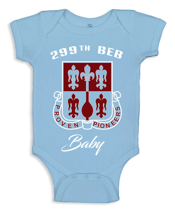 Blue Baby Body Suite. Comes in Color, Black and White Design.