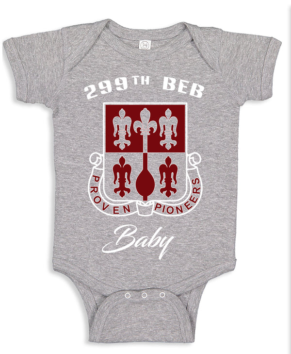 Grey Baby Body Suite. Comes in Color, Black and White Design.