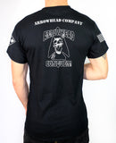 A Co 50-50 Blend Black Unisex PT Short Sleeve Shirt. Approved for PT