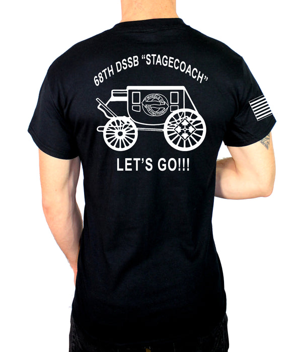 Stagecoach 50-50 blend White Design Unisex Pt Shirt. This shirt IS Approved for PT