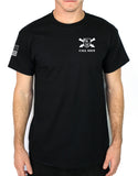 Chosen 50-50 Blend Black Unisex PT Short Sleeve Shirt. Approved for PT