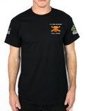 Barbarian 50-50 Blend Black Unisex PT Short Sleeve Shirt. Approved for PT