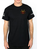 22nd Shoguns Black 50-50 Blend Unisex PT Short Sleeve Shirt