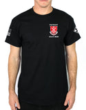 50-50 Blend Black Unisex PT Short Sleeve Shirt. Approved for PT