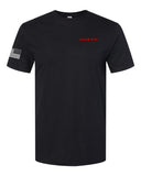 A Battery Black 50-50 Blend Unisex PT Short Sleeve Shirt